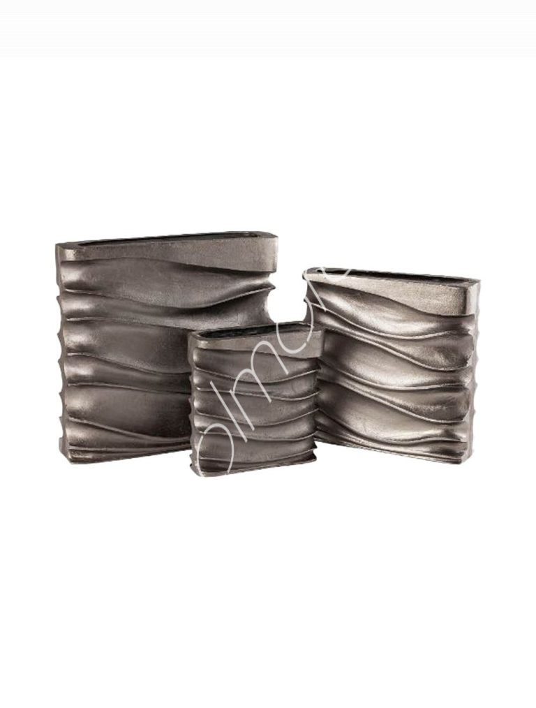 Vase black ALUZINC 31x12x31