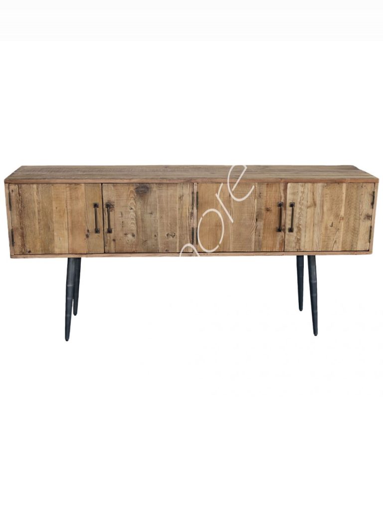 Sideboard w/4 doors recl. pine IR 185x42x86