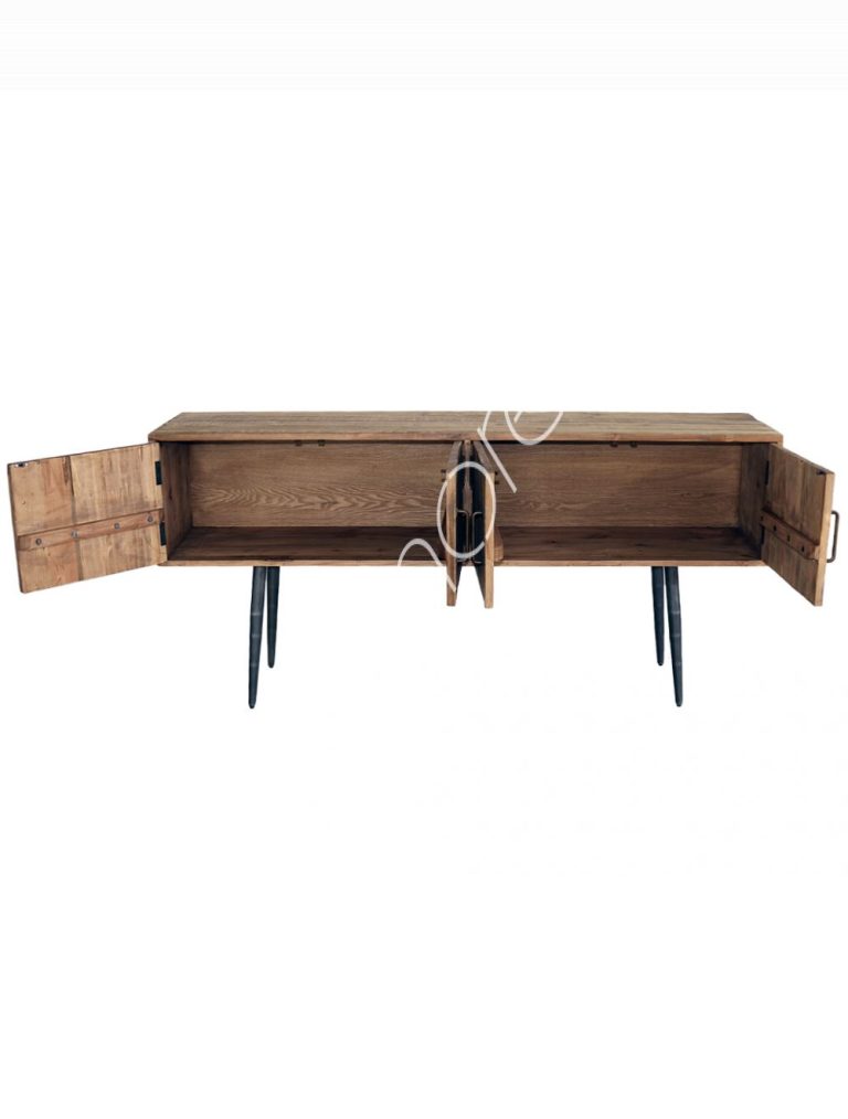 Sideboard w/4 doors recl. pine IR 185x42x86