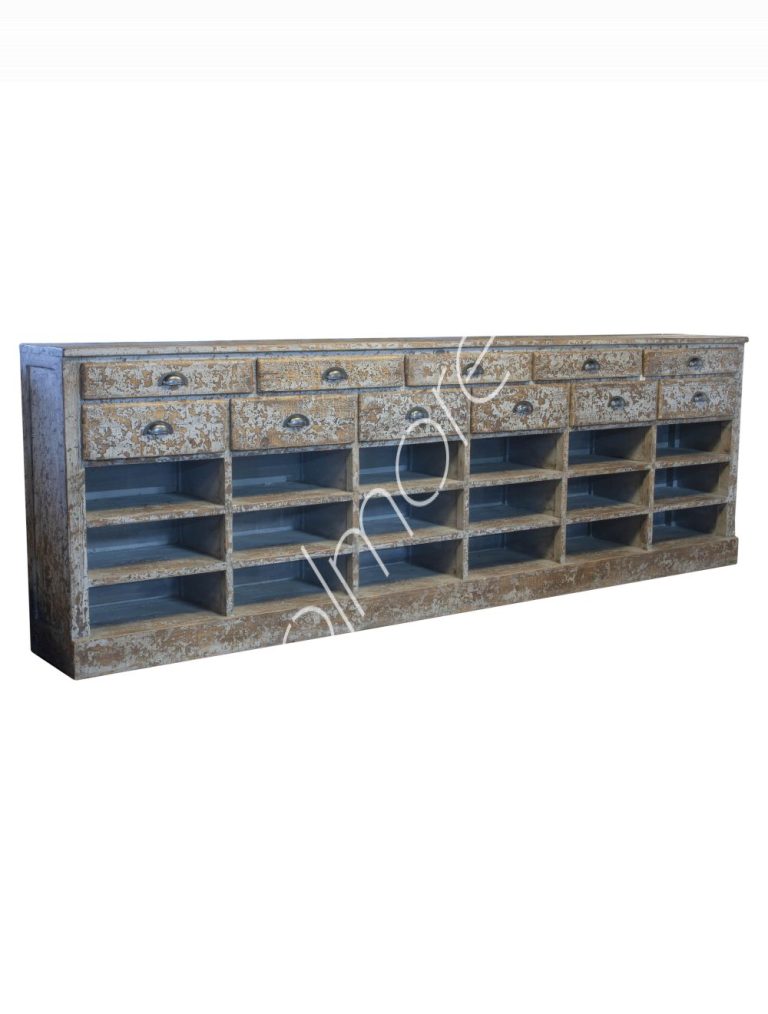 Sideboard recl pine w/shelves 310x40x102