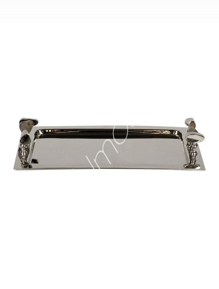 Tray w/horn handles NI 44cm