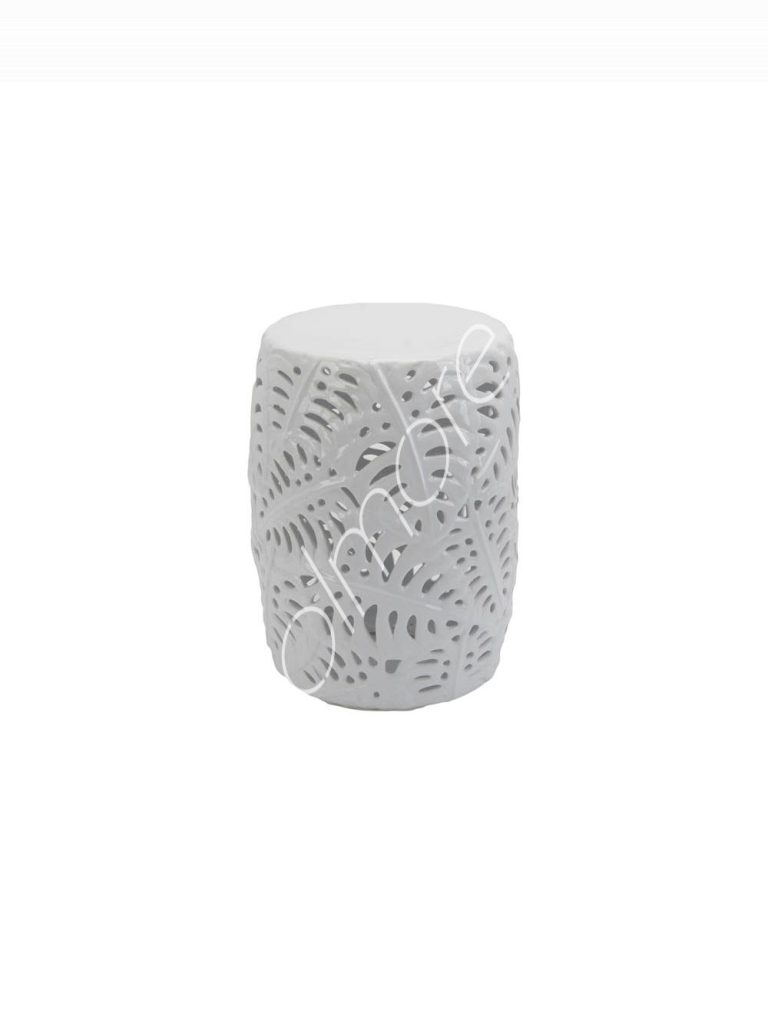 Stool white 39x39x47