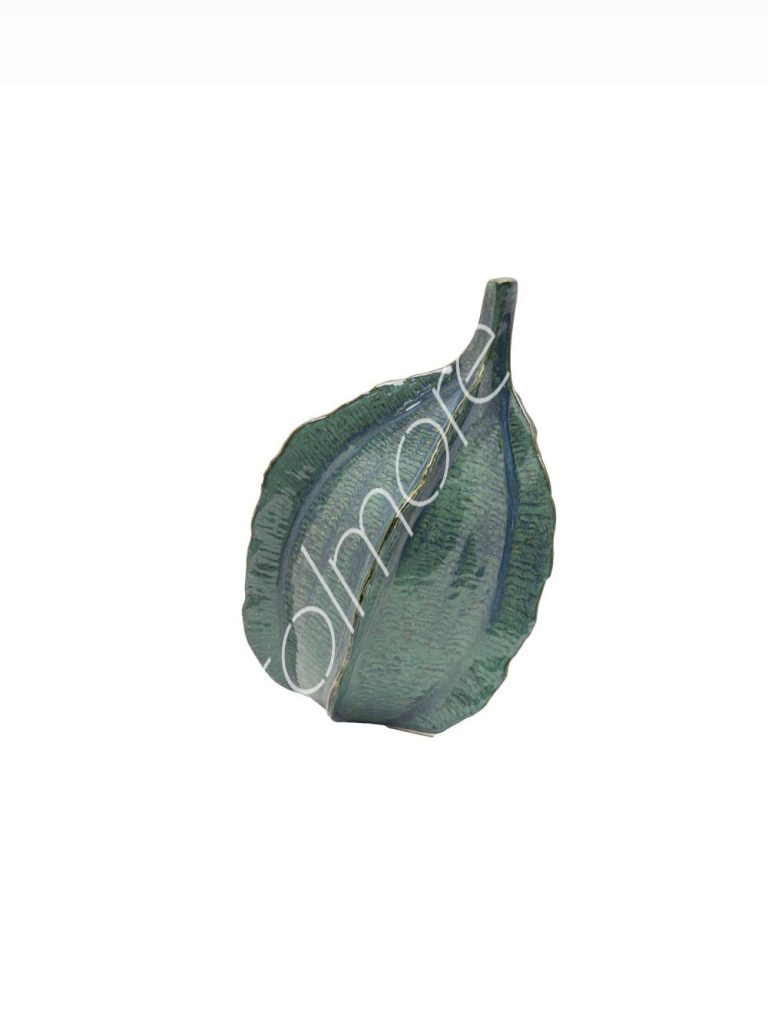 Decorative object green/blue ceramic 21x15x14