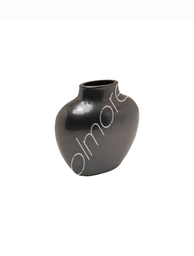 Vase black ceramic 22x11x23