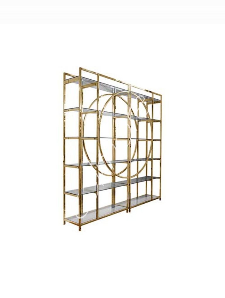 Shelves circle ss/GOLD 120x40x240