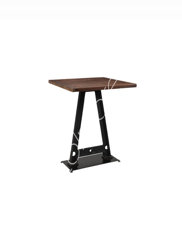 Bar table Rhodos sleeper wood 70x70x100