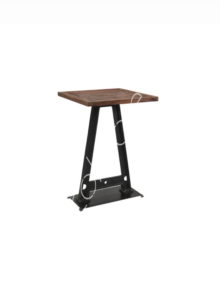 Bar table Rhodos sleeper wood 80x80x100