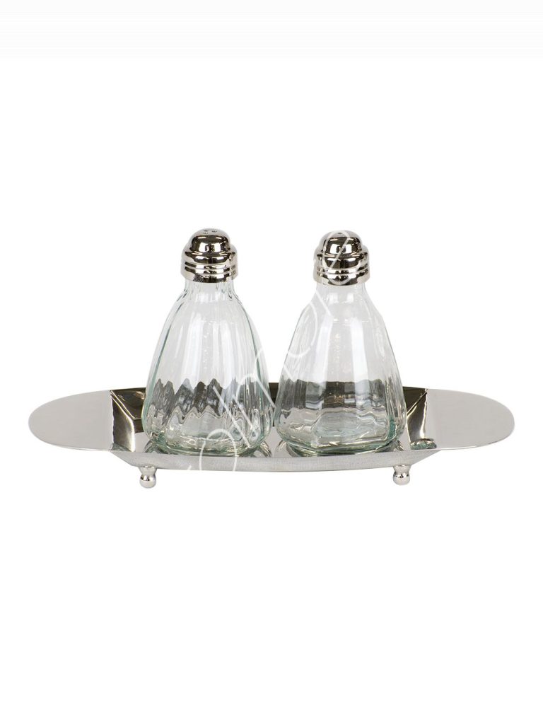 Salt & pepper w/tray BR/NI 20x9x12