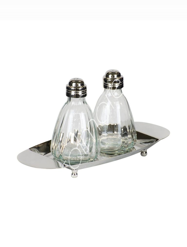 Salt & pepper w/tray BR/NI 20x9x12