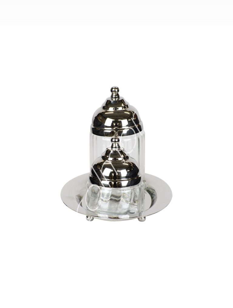 Two jars wlid on tray ssNI 20x14x16