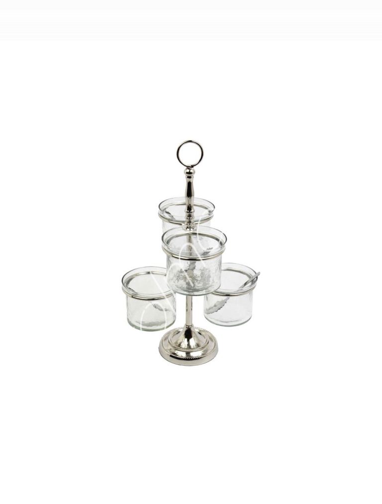Four bowls on stand wspoon ALUNI 23x23x39