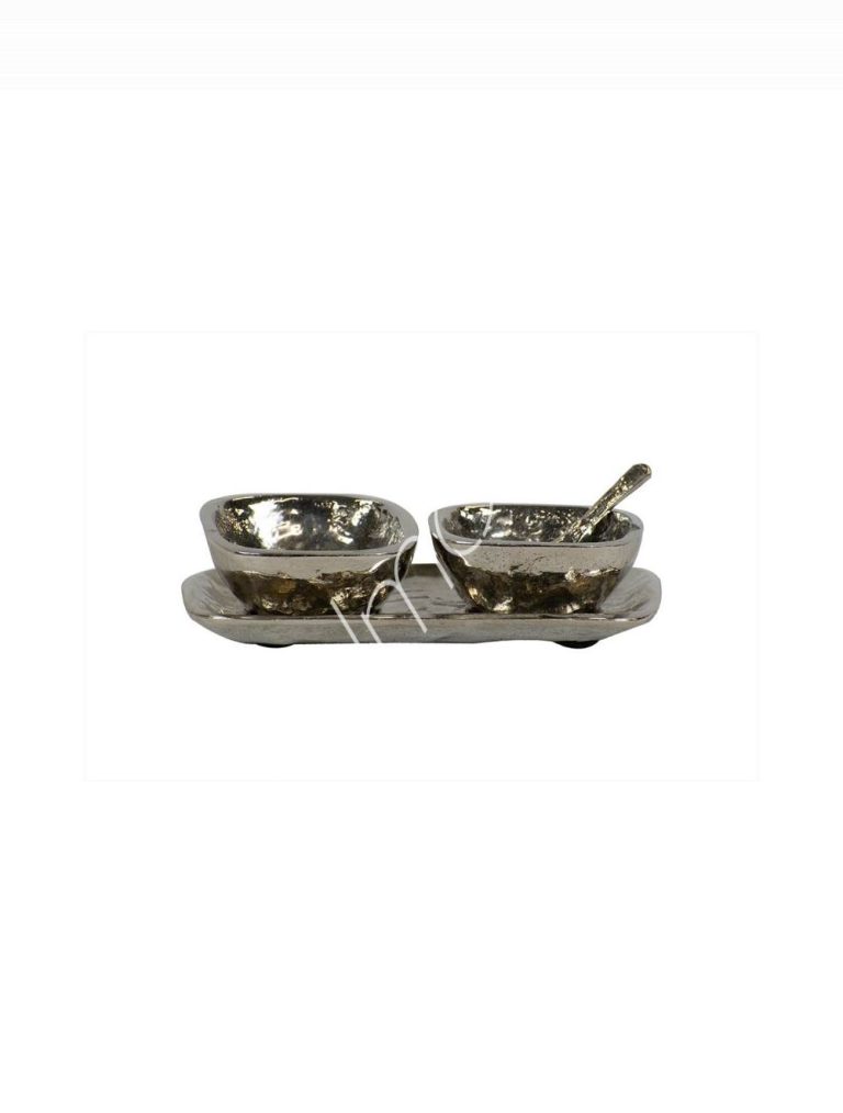 Tray two bowls crushed ALUNI 13x7x3