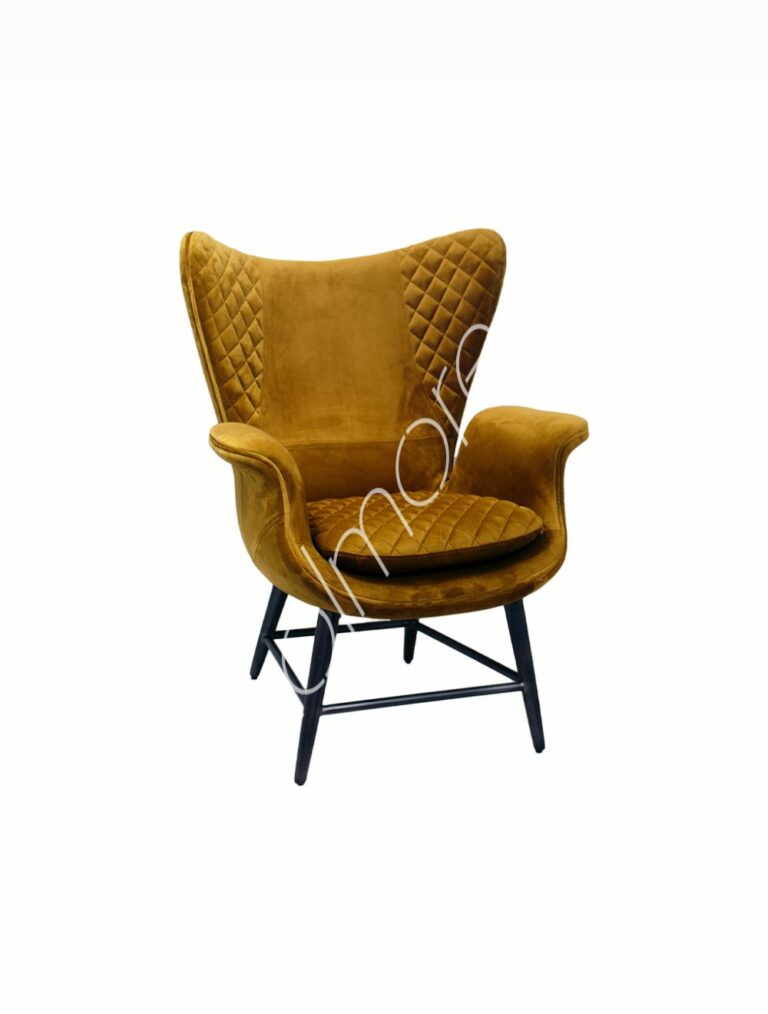 Armchair Vicky mustard velvet 81x66x95