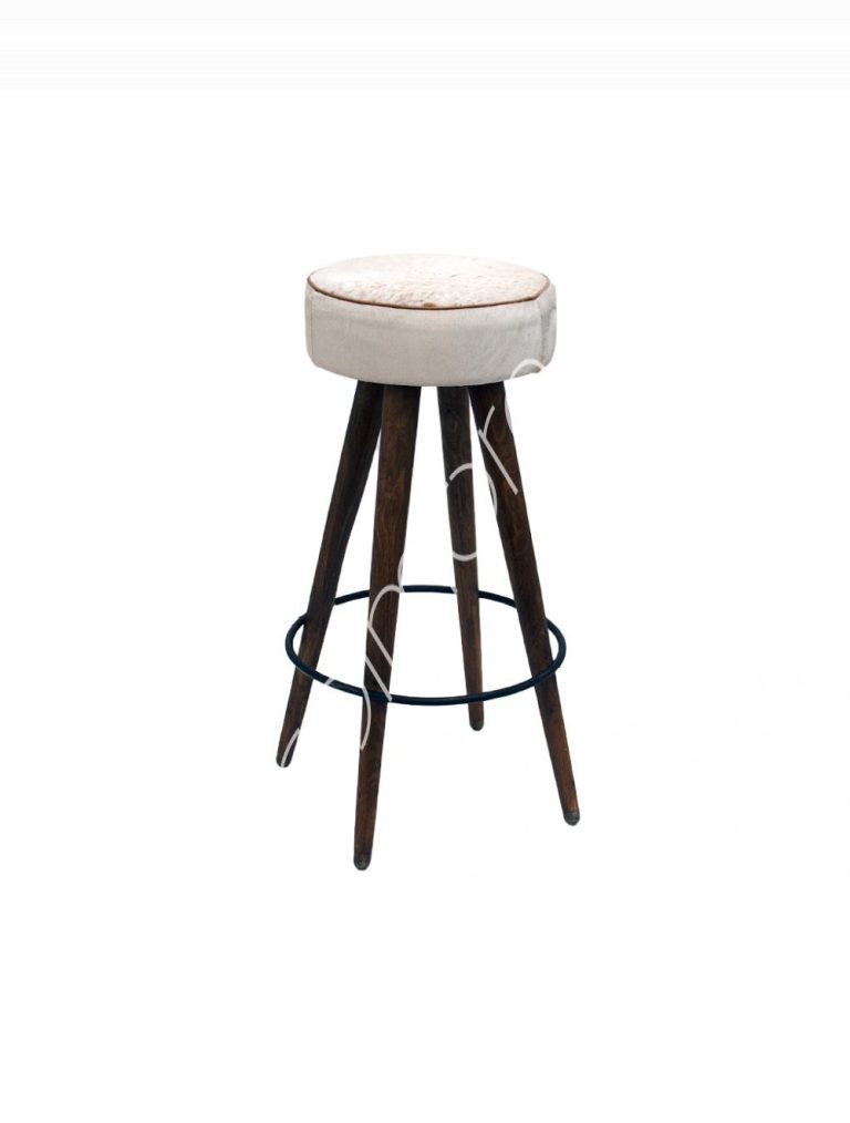 Stool brown & white hairon IR 41x41x81