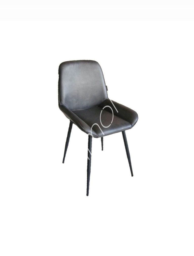 Dining chair black leather 46x54x85
