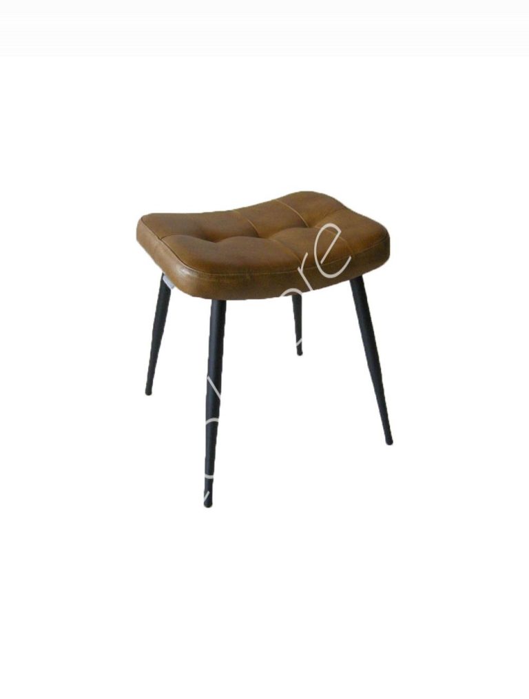 Stool cognac leather 45x39x47