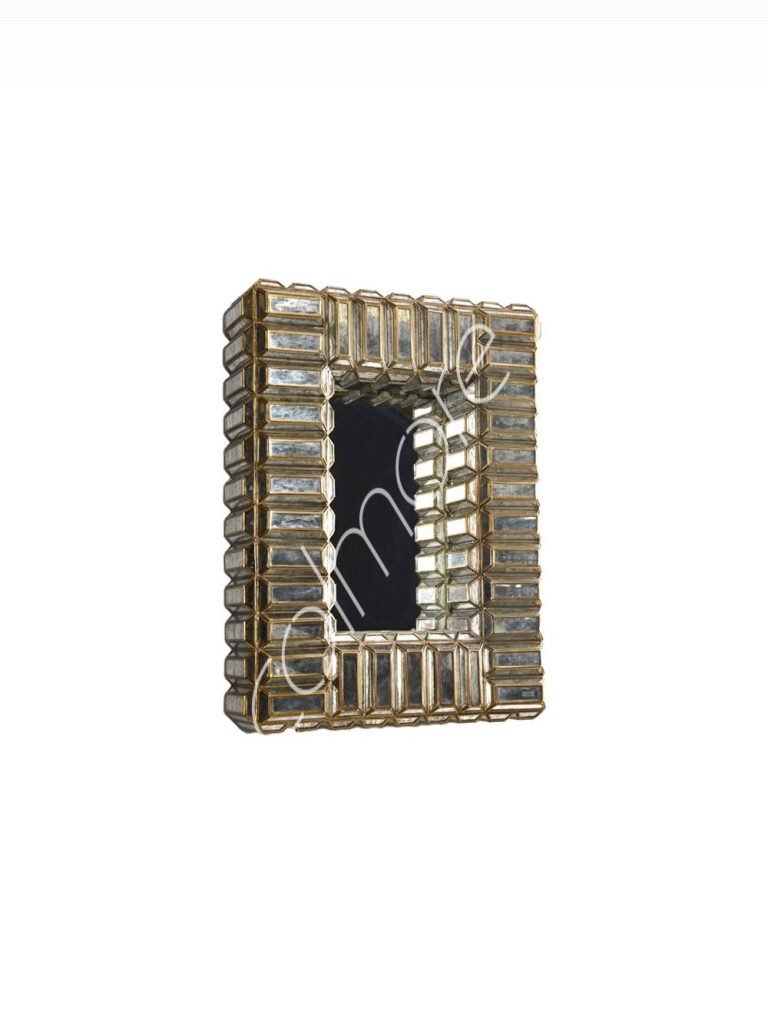 Mirror w/light BR silver antique glass 79x60x17