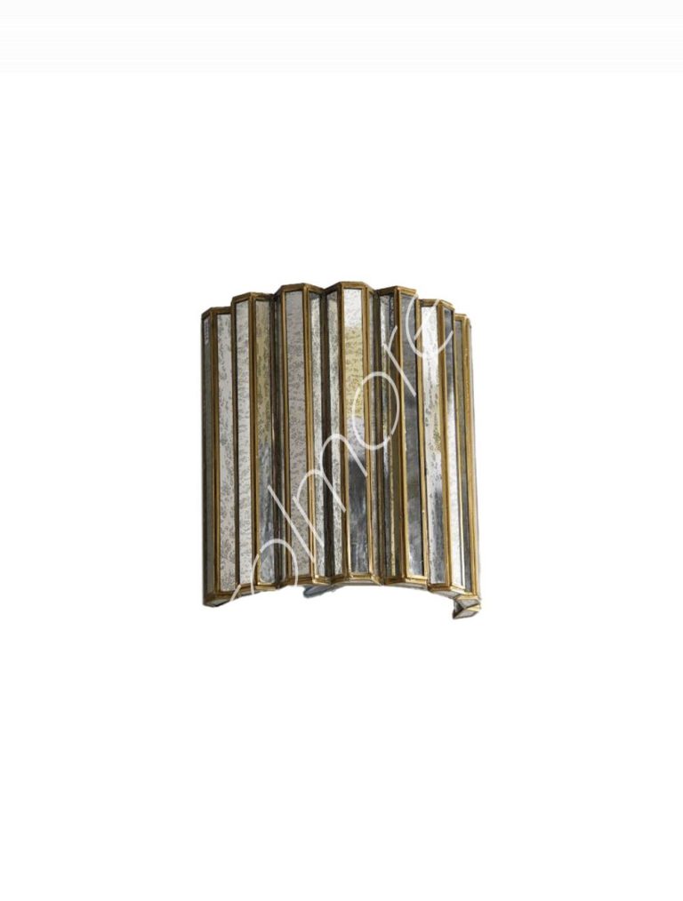 Wall lamp BR silver antique glass 13x26x29