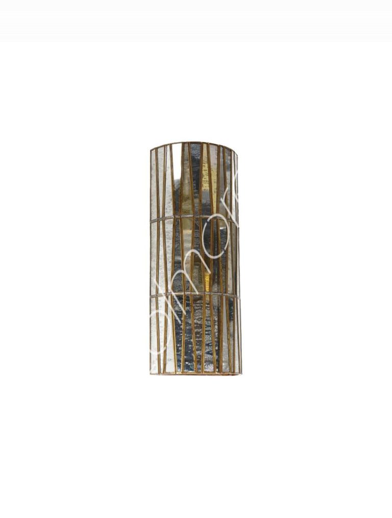 Wall lamp tepper CO silver antique glass 14x26x60