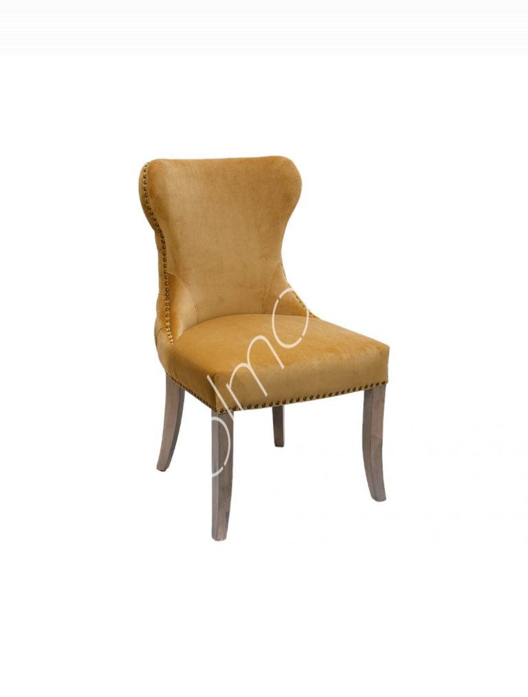 Dining chair Carly turmeric velvet mix tuft back 56x64x95