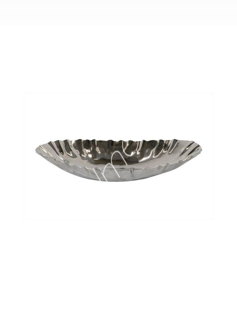 Bowl wrinkle oval ss/POL 30x21x5