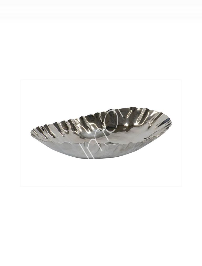 Bowl wrinkle oval ss/POL 30x21x5