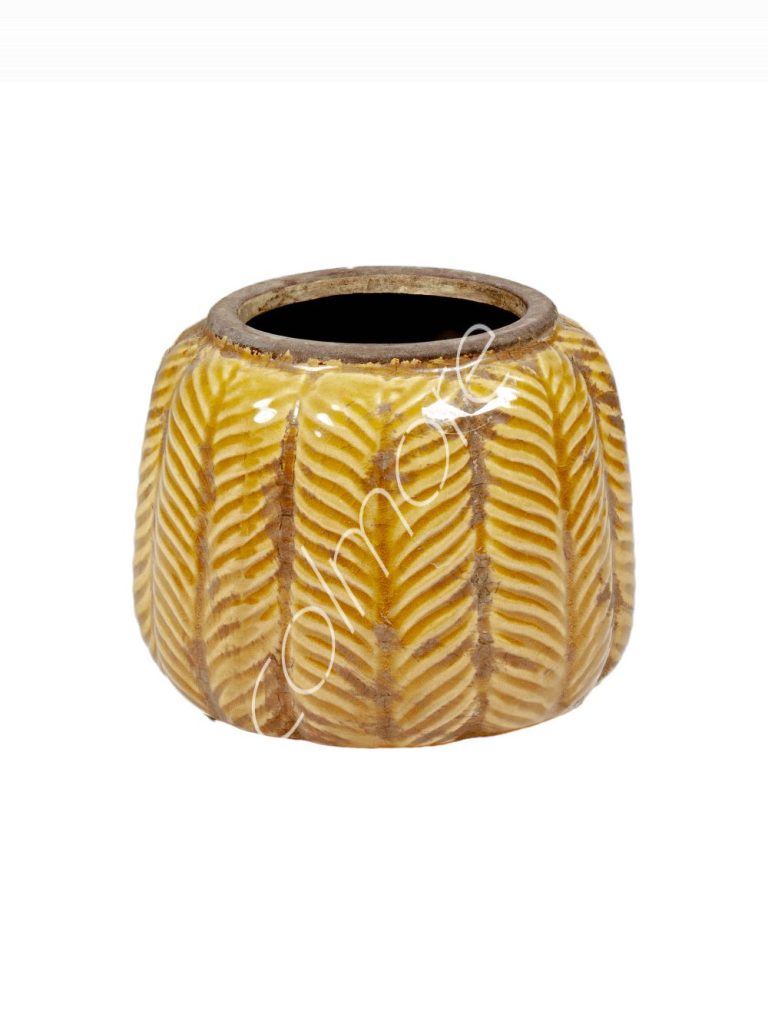Vase ceramic ochreous 14x11