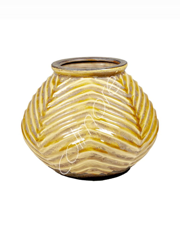 Vase ceramic ochreous 23x19
