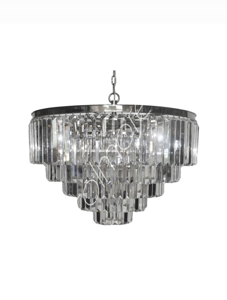 Chandelier IR/NI clear glass 80x80x51