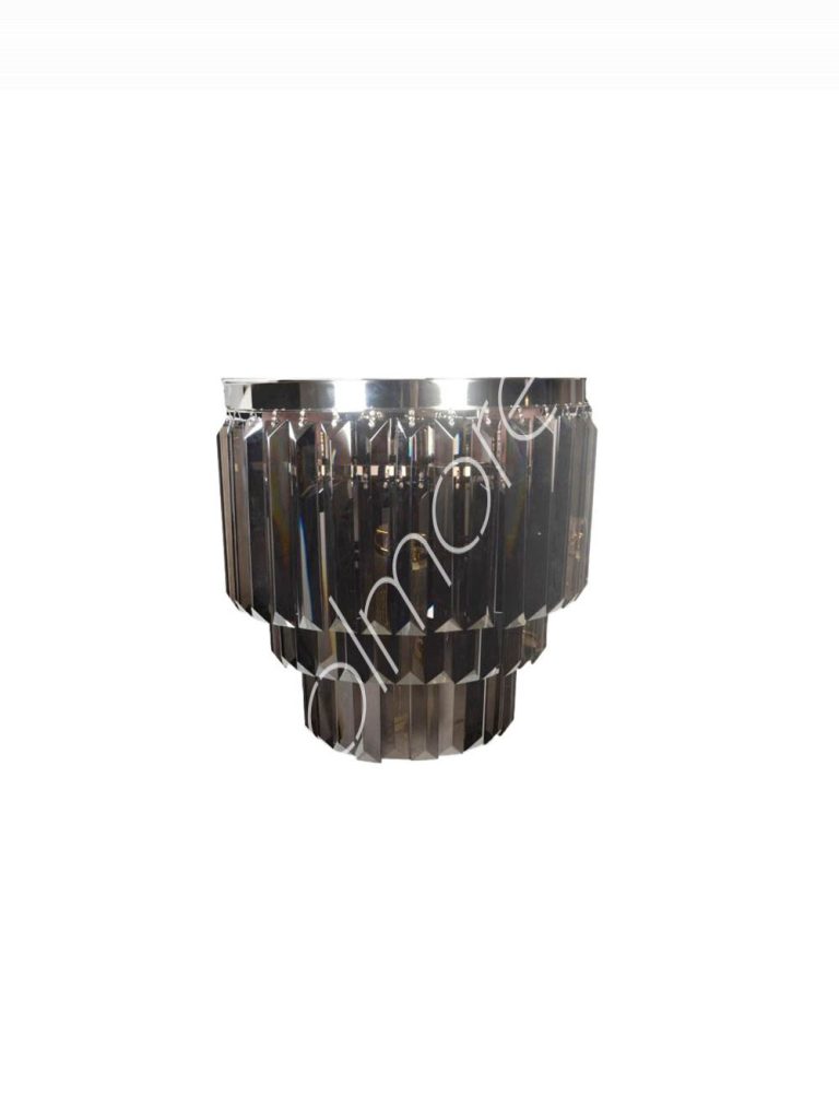 Wall lamp IR/NI smokey glass 38x18x39