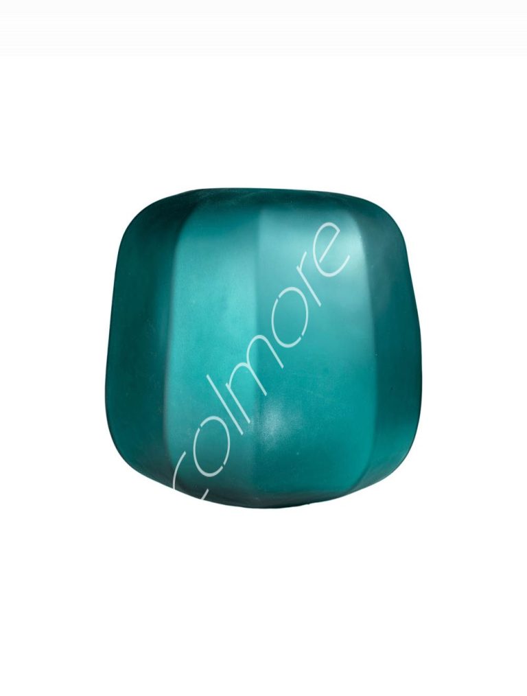 Vase handm mouthblown teal 31x30x31