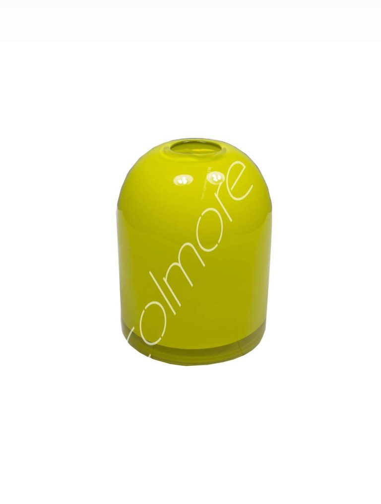 Vase handm. mouthblown yellow 12x12x16