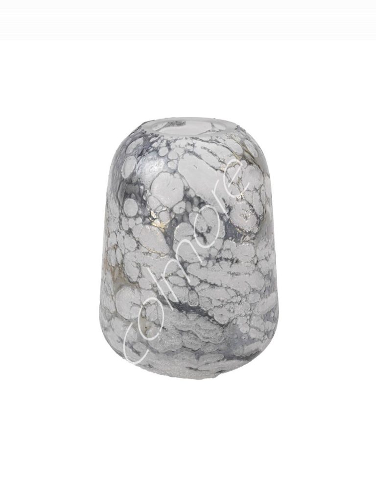 Vase handm. mouthblown blue 18x18x37