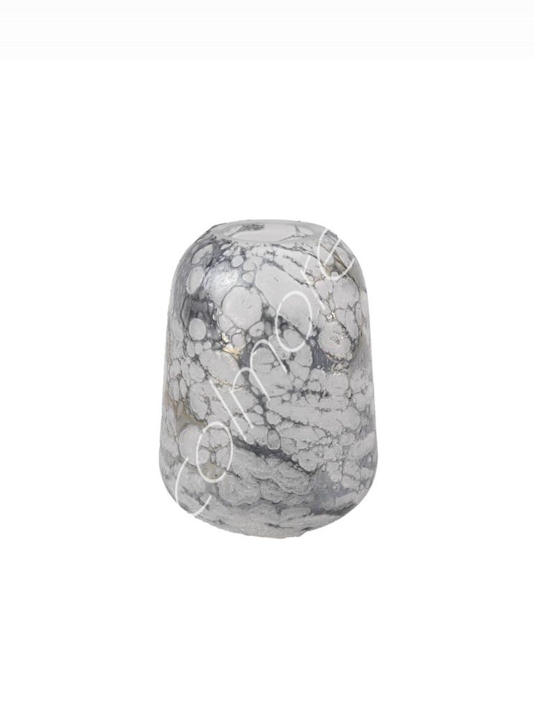 Vase handm. mouthblown blue 20x20x27