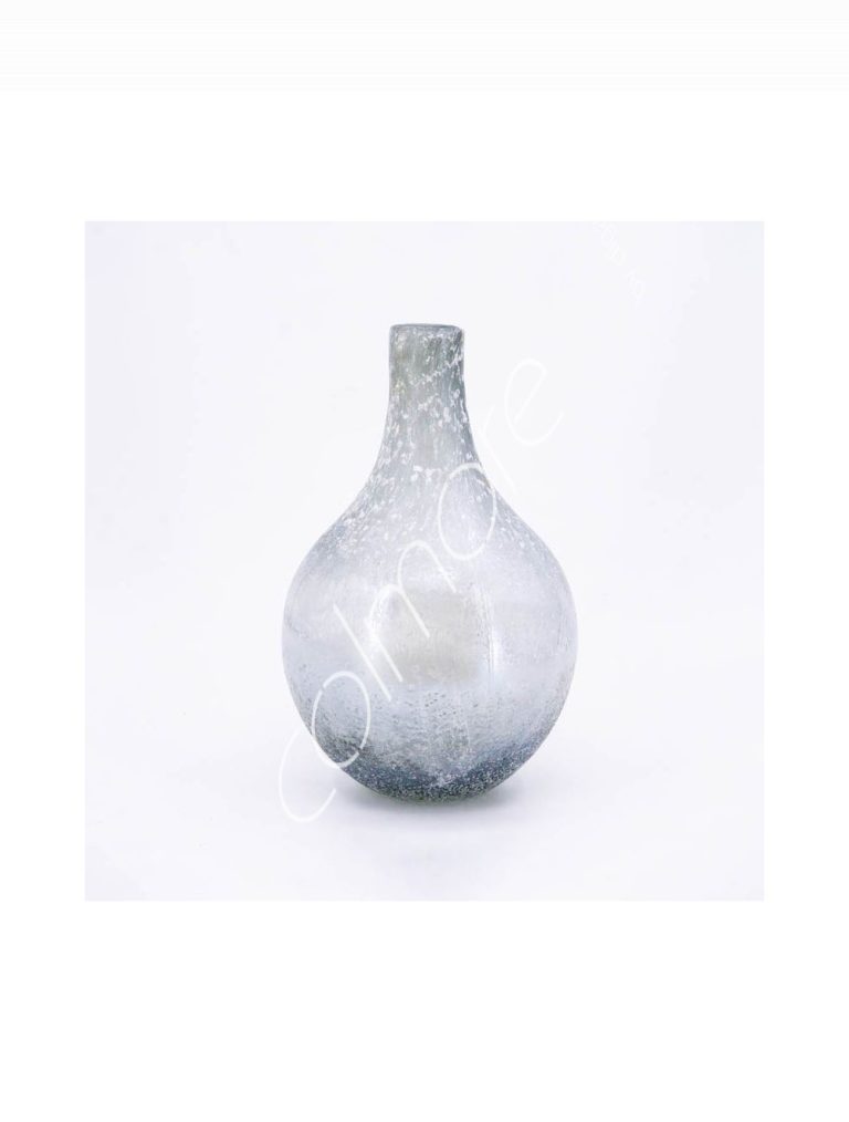 Vase handm. mouthblown pearl glass 21x21x33