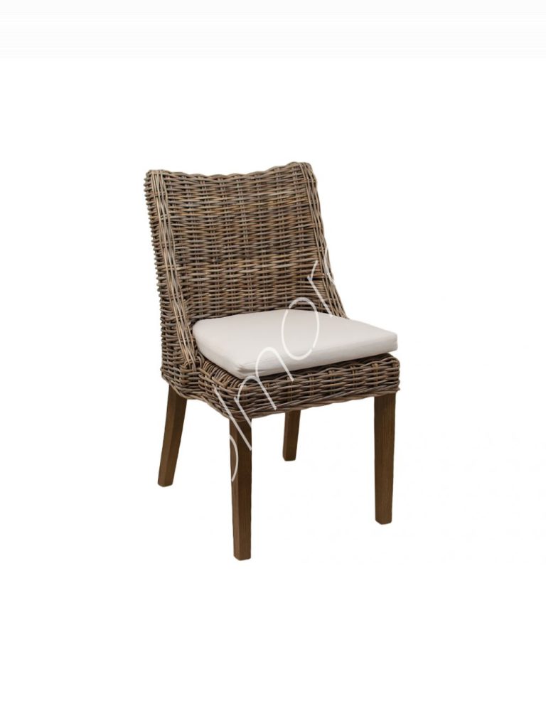 Dining chair w/cushion & teak frame 50x50x90
