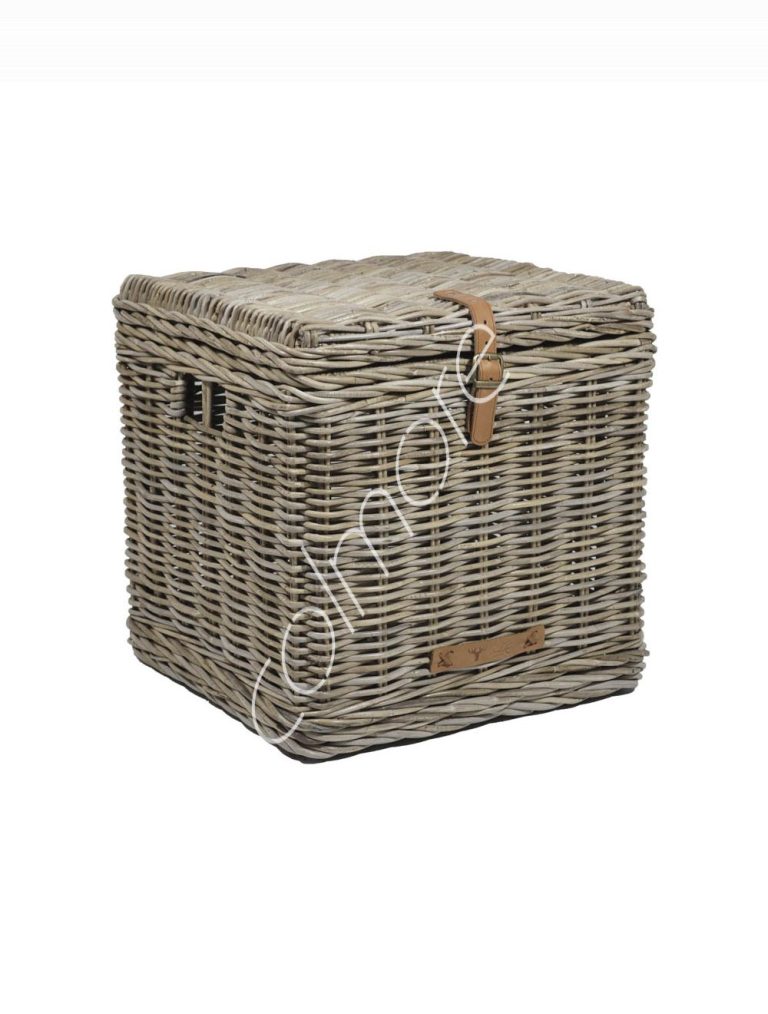 Side table w/cover grey kubu 50x50x50