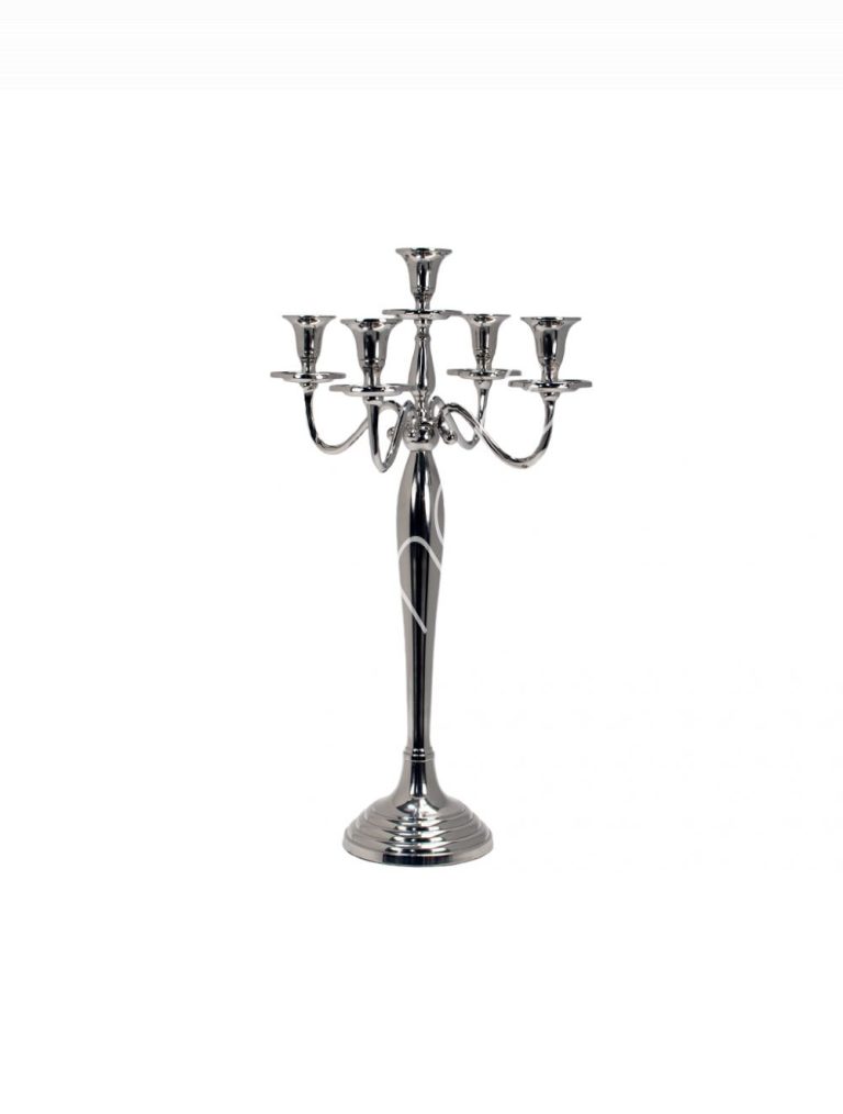 Candle holder 5 arm ALU BRNI 40x40x61