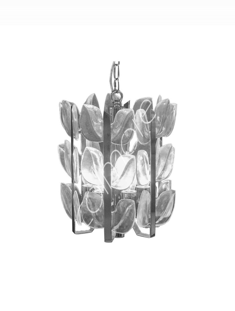 Chandelier IR nickel plated glass 100x33