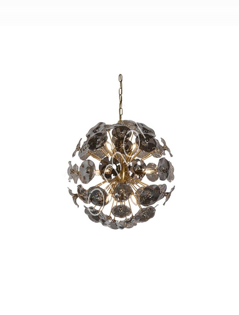 Ceiling lamp IR/NI smoke glass 60x60x60