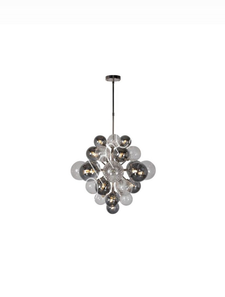 Ceiling lamp IR/NI smoke glass 66x66x81