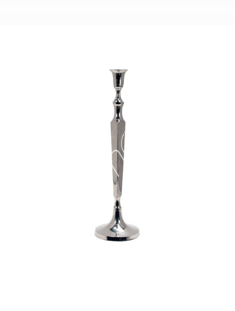Candle Holder 51cm Brass Nickleplated