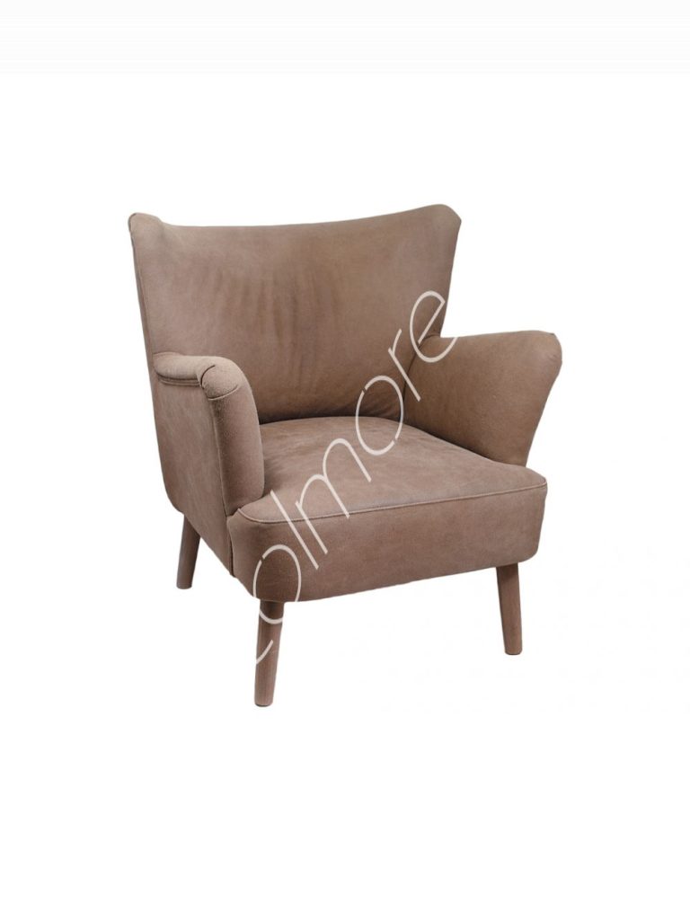 Armchair Portugal leather brown 78x81x82