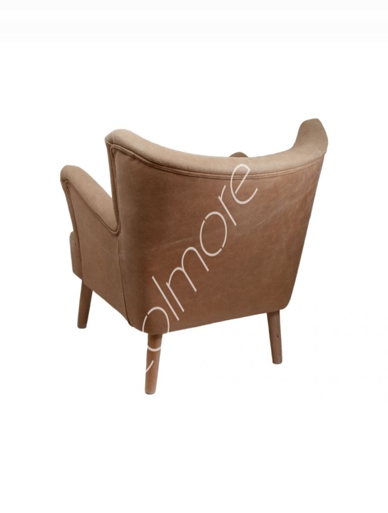 Armchair Portugal leather brown 78x81x82