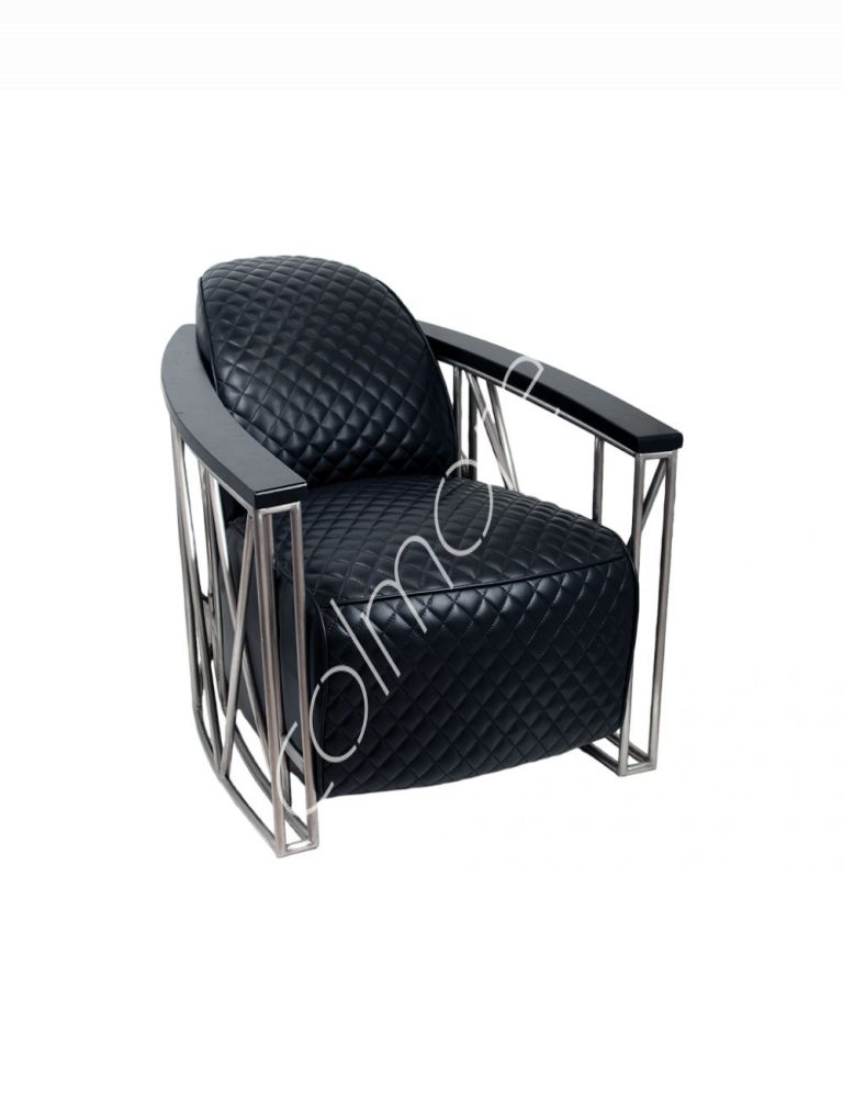 Armchair Barcelona black It leather 67x88x73