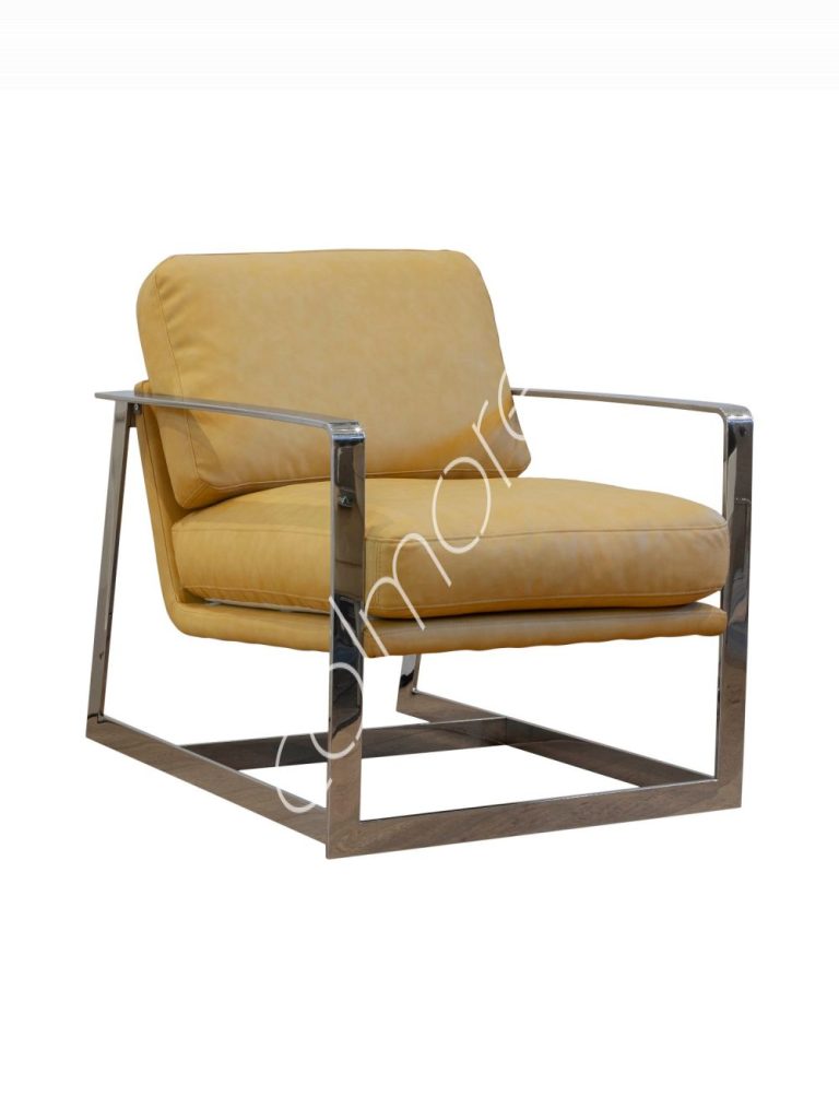 Armchair pu curry ss 72x100x85