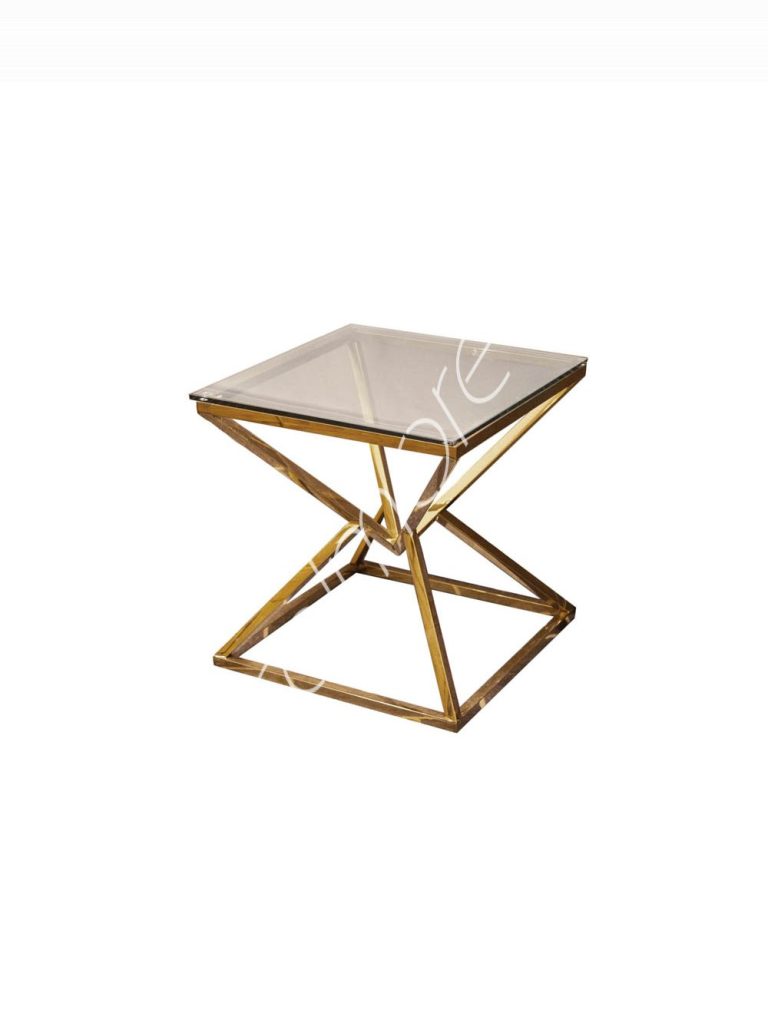 Side table diamond ss/GO 50x50x52