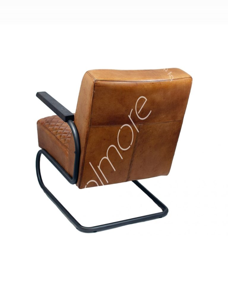 Armchair Estoril cognac leather 67x80x85