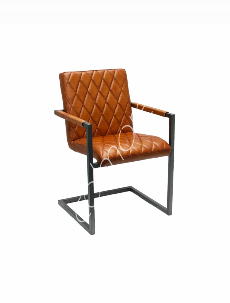 Dining chair Sines cognac leather 55x56x84