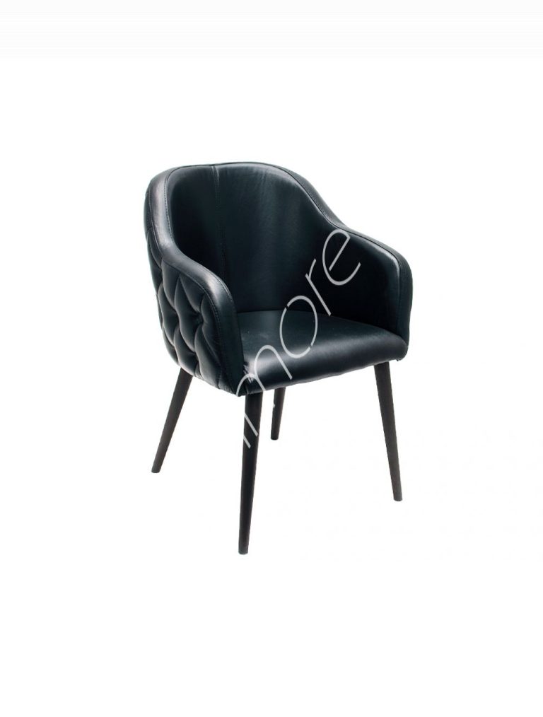 Dining chair Tomar black leather 82x60x60